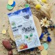 DUN112  CHOU & FLOWERS COLLECTION LE CHANT DES DUNES TAMPON CLEAR TEXTURES POSTCARD