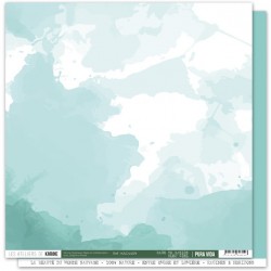 KAC4409   LES ATELIERS DE KARINE PURA VIDA  BLEU CIEL 30.5 cm x 30.5 cm