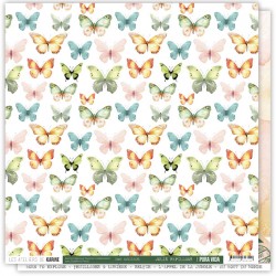 KAC4405   LES ATELIERS DE KARINE PURA VIDA  JOLIS PAPILLONS 30.5 cm x 30.5 cm