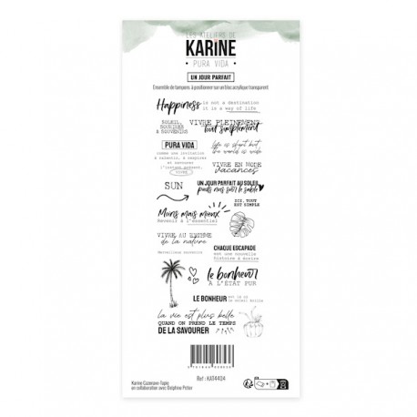 KAT4404   LES ATELIERS DE KARINE PURA VIDA TAMPON CLEAR UN JOUR PARFAIT
