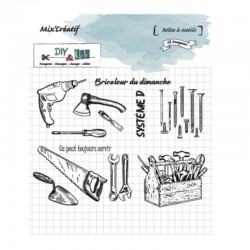 22606-02    DIY & Cie  TAMPON CLEAR BOÎTE À OUTILS