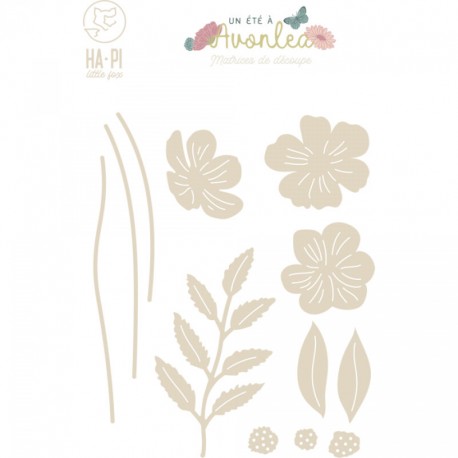 HPLF-AVO-D2611  HA PI LITTLE FOX UN ÉTÉ À AVONLEA MATRICES DE DÉCOUPE FLEURS DES CHAMPS