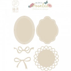 HPLF-AVO-D2609  HA PI LITTLE FOX UN ÉTÉ À AVONLEA MATRICES DE DÉCOUPE ÉTIQUETTES VINTAGE