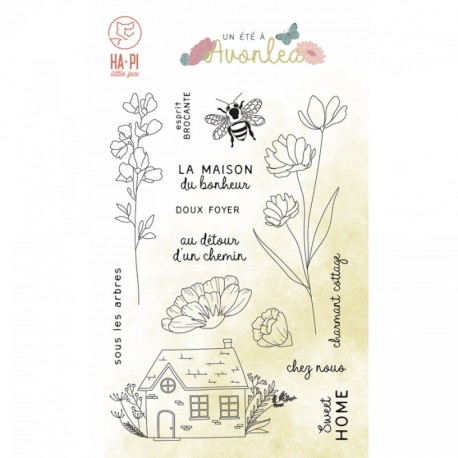 HPLF-AVO-T2617   HA PI LITTLE FOX COLLECTION UN ÉTÉ À AVONLEA TAMPONS CLEAR LA MAISON DU BONHEUR