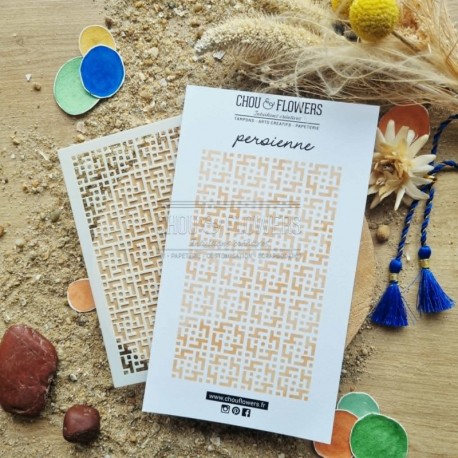 DUN119   CHOU & FLOWERS COLLECTION LE CHANT DES DUNES POCHOIR PERSIENNE