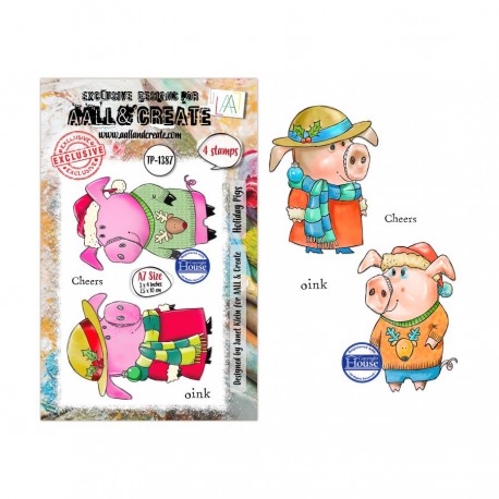 1387   AALL AND CREATE TAMPONS CLEAR 1387 HOLIDAY PIGS