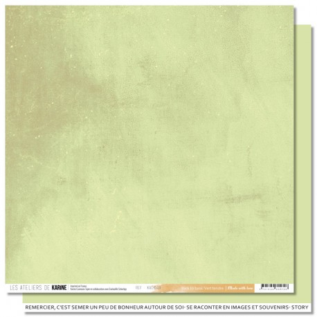 KAC4513   LES ATELIERS DE KARINE MADE WITH LOVE  VERT TENDRE  30.5 cm x 30.5 cm