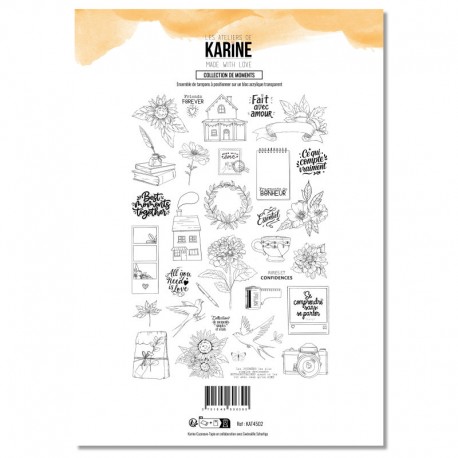 KAT4502  LES ATELIERS DE KARINE MADE WITH LOVE TAMPON CLEAR COLLECTION DE MOMENTS