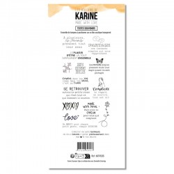 KAT4506  LES ATELIERS DE KARINE MADE WITH LOVE TAMPON CLEAR TEXTES SOUVENIRS