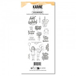 KAT4504  LES ATELIERS DE KARINE MADE WITH LOVE TAMPON CLEAR JOYEUX ANNIVERSAIRE