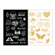 KAAT45   LES ATELIERS DE KARINE MADE WITH LOVE AUTOCOLLANTS TRANSPARENTS BLANC ET OR