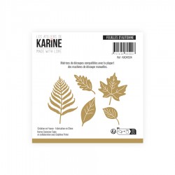 KAD4504   LES ATELIERS DE KARINE MADE WITH LOVE DIES FEUILLES D'AUTOMNE