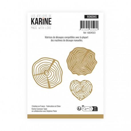 KAD4503   LES ATELIERS DE KARINE MADE WITH LOVE DIES RONDINS