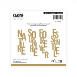KAD4502   LES ATELIERS DE KARINE MADE WITH LOVE DIES TEXTES EN CASCADE ESSENTIEL