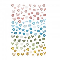 KAPU4501   LES ATELIERS DE KARINE MADE WITH LOVE PUFFY STICKERS
