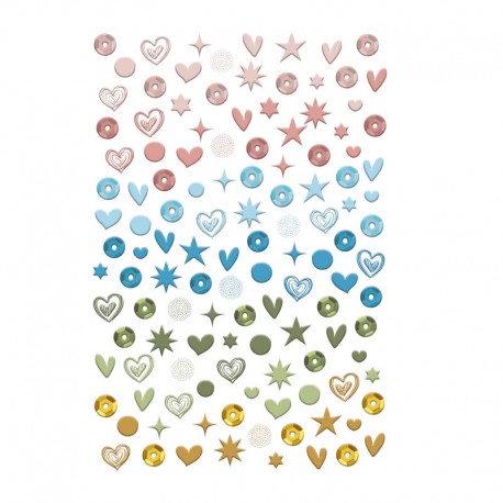 KAPU4501   LES ATELIERS DE KARINE MADE WITH LOVE PUFFY STICKERS