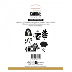 KAP4502   LES ATELIERS DE KARINE MADE WITH LOVE POCHOIR MOTIFS MADE WITH LOVE