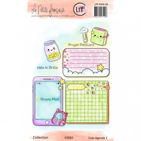 LPF-KAW-08   LA PETITE FRANÇAISE COLL. KAWAII TAMPONS CLEAR CUTE AGENDA 3
