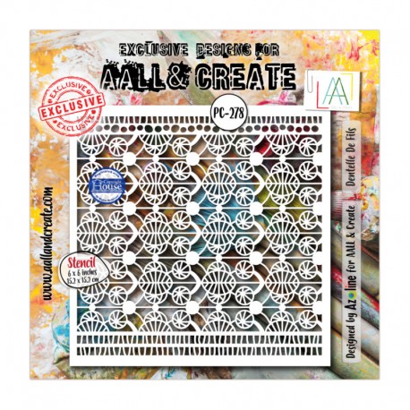 278   AALL & CREATE STENCIL 278 DENTELLE DE FILS