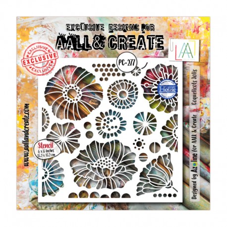 277   AALL & CREATE STENCIL 277 COQUELICOTS JOLIS