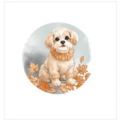 LORLUMABCF   LORELAI DESIGN COLLECTION LUMIÈRE AMBRÉE BADGE CHIEN