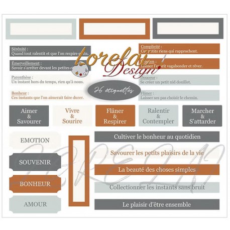 LORDDCLA02   LORELAI DESIGN COLLECTION LUMIÈRE AMBRÉE DIE CUTS MOTS