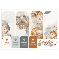 LORDDCLA03   LORELAI DESIGN COLLECTION LUMIÈRE AMBRÉE DIE CUTS TAGS