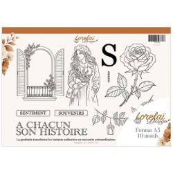 LORLUMATACSH   LORELAI DESIGN COLLECTION LUMIÈRE AMBRÉE TAMPONS A5 A CHACUN SON HISTOIRE