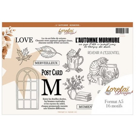 LORLUMATLAM   LORELAI DESIGN COLLECTION LUMIÈRE AMBRÉE TAMPONS A5 L'AUTOMNE MURMURE