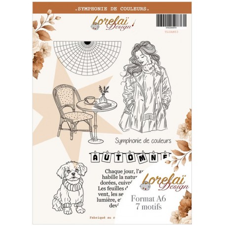 LORLUMATSDC   LORELAI DESIGN COLLECTION LUMIÈRE AMBRÉE TAMPONS A6 SYMPHONIE DE COULEURS