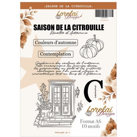 LORLUMATSDLC   LORELAI DESIGN COLLECTION LUMIÈRE AMBRÉE TAMPONS A6 SAISON DE LA CITROUILLE