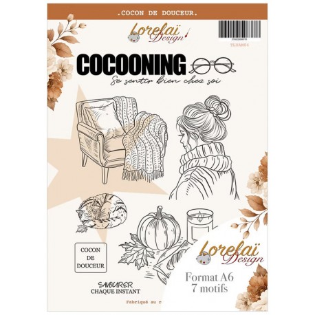 LORLUMATCDD   LORELAI DESIGN COLLECTION LUMIÈRE AMBRÉE TAMPONS A6 COCON DE DOUCEUR