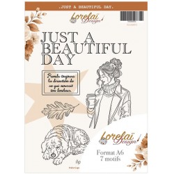 LORLUMATJABD   LORELAI DESIGN COLLECTION LUMIÈRE AMBRÉE TAMPONS A6 JUST A BEAUTIFUL DAY