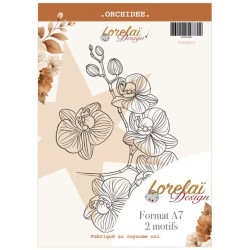 LORLUMATO   LORELAI DESIGN COLLECTION LUMIÈRE AMBRÉE TAMPONS A7 ORCHIDÉE