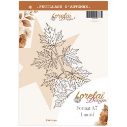 LORLUMATFA   LORELAI DESIGN COLLECTION LUMIÈRE AMBRÉE TAMPON A7 FEUILLAGE D'AUTOMNE