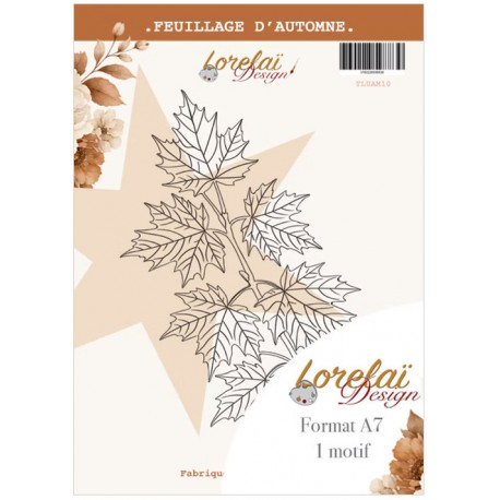 LORLUMATFA   LORELAI DESIGN COLLECTION LUMIÈRE AMBRÉE TAMPON A7 FEUILLAGE D'AUTOMNE