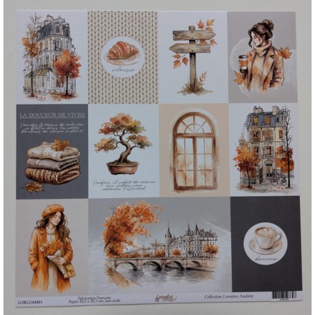 LORLUAM01   LORELAI DESIGN COLLECTION LUMIÈRE AMBRÉE LORLUAM01 30,5 cm X 30,5 cm