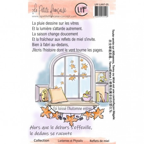 LPF-LANT-05   LA PETITE FRANÇAISE COLL. LANTERNES ET PHYSALIS TAMPONS CLEAR REFLETS DE MIEL