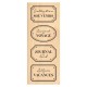 FG226015   FLORILEGES DESIGN COLLECTION HORIZONS TAMPON BOIS ÉTIQUETTES TITRES