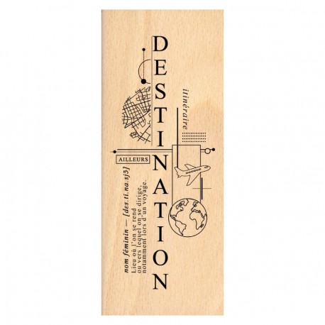 FG226014   FLORILEGES DESIGN COLLECTION HORIZONS TAMPON BOIS COMPOSITION DESTINATION