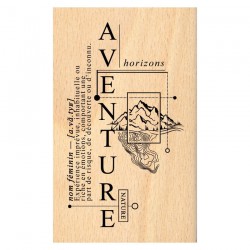 FF226013   FLORILEGES DESIGN COLLECTION HORIZONS TAMPON BOIS COMPOSITION AVENTURE
