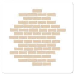 FDS226002   FLORILEGES DESIGN COLLECTION HORIZONS POCHOIR 15x15cm MUR DE BRIQUES