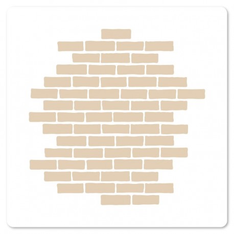 FDS226002   FLORILEGES DESIGN COLLECTION HORIZONS POCHOIR 15x15cm MUR DE BRIQUES