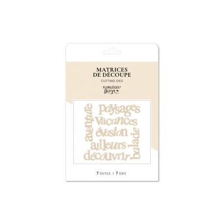 FDD226001   FLORILEGES DESIGN COLLECTION HORIZONS OUTILS DE DÉCOUPE MOTS VOYAGEURS