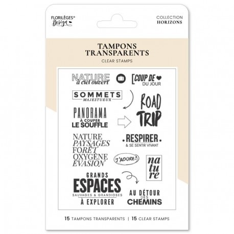 FDCL226012   FLORILEGES DESIGN COLLECTION HORIZONS TAMPONS CLEAR NATURE À CIEL OUVERT