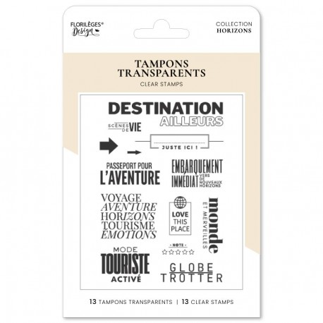 FDCL226011   FLORILEGES DESIGN COLLECTION HORIZONS TAMPONS CLEAR EMBARQUEMENT IMMÉDIAT