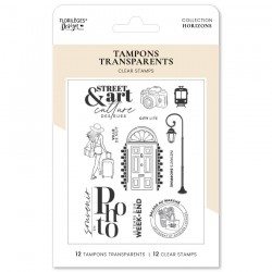 FDCL226006   FLORILEGES DESIGN COLLECTION HORIZONS TAMPONS CLEAR SOUVENIRS EN PHOTO