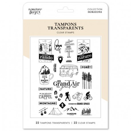 FDCL226004   FLORILEGES DESIGN COLLECTION HORIZONS TAMPONS CLEAR AU GRAND AIR