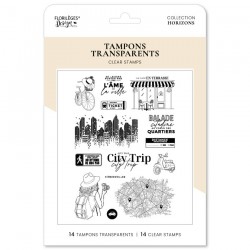 FDCL226002   FLORILEGES DESIGN COLLECTION HORIZONS TAMPONS CLEAR CITY TRIP