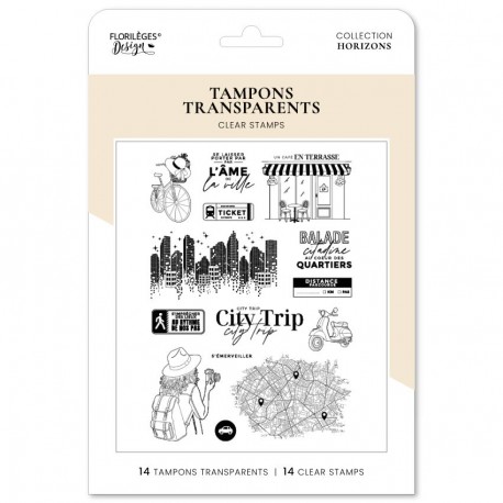 FDCL226002   FLORILEGES DESIGN COLLECTION HORIZONS TAMPONS CLEAR CITY TRIP
